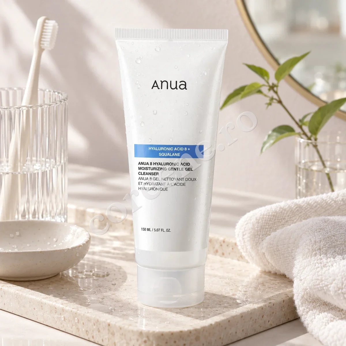 Anua 8 Hyaluronic Acid Moisturizing Gentle Gel Cleanser, 150 ml – fotografia 3