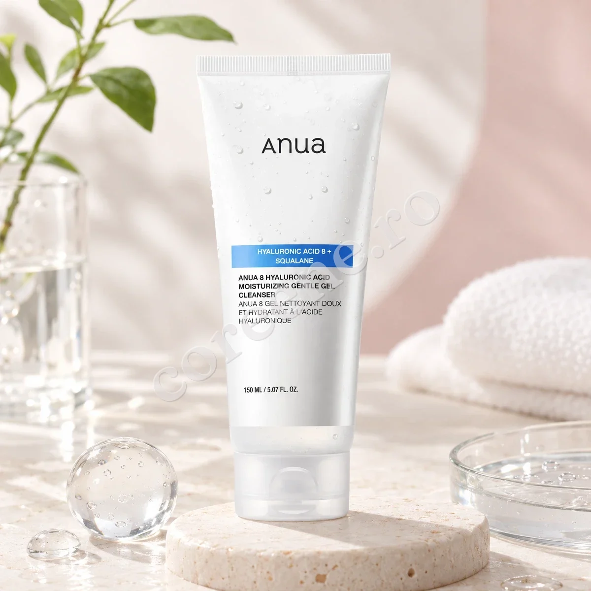 Anua 8 Hyaluronic Acid Moisturizing Gentle Gel Cleanser, 150 ml – fotografia 1