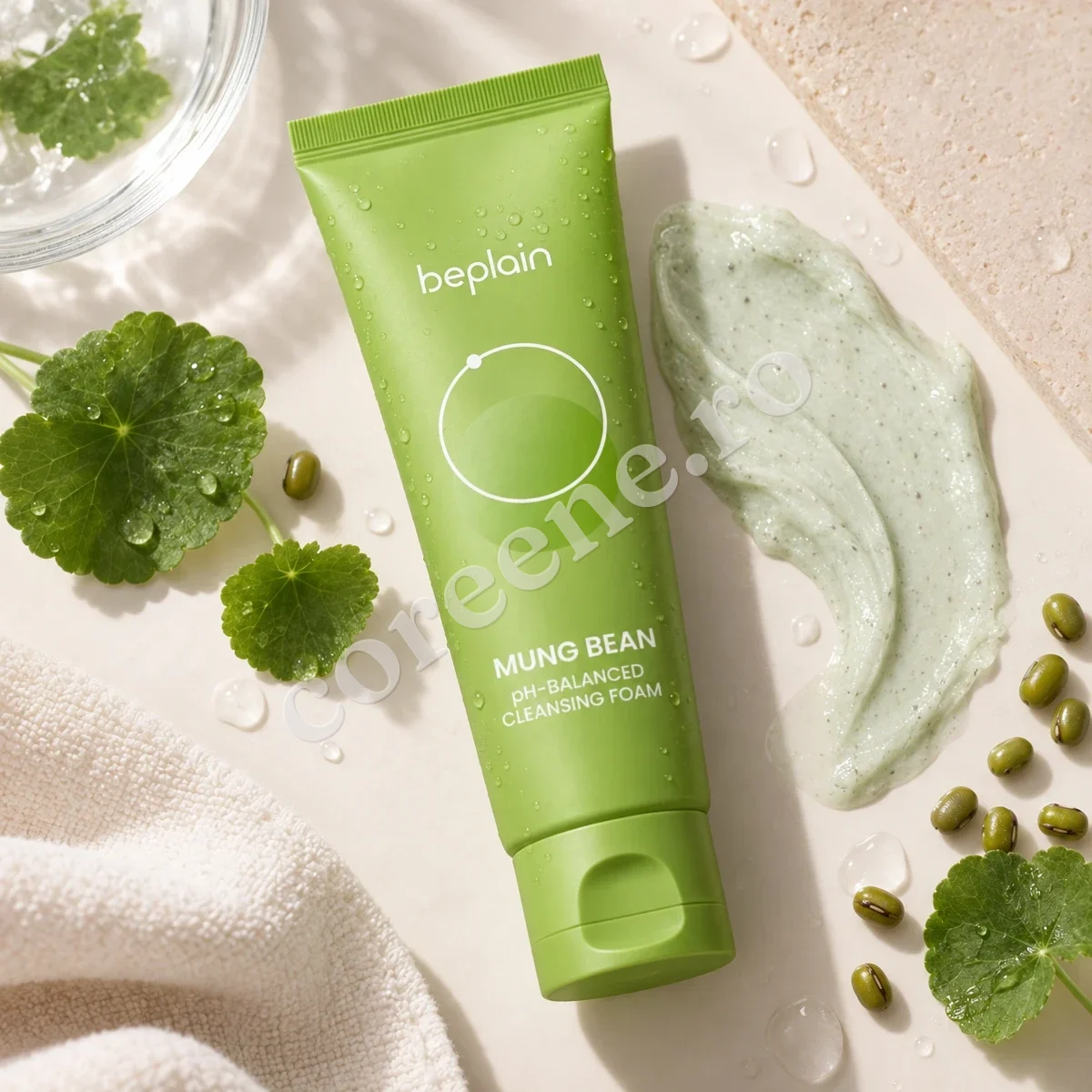 Beplain Mung Bean pH-Balanced Cleansing Foam, 80 ml – fotografia 2