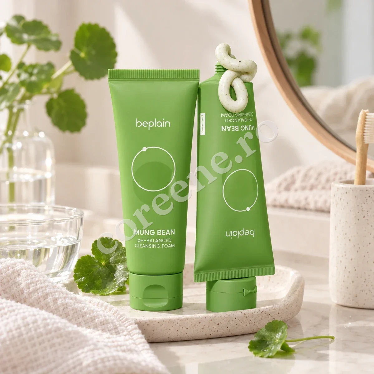 Beplain Mung Bean pH-Balanced Cleansing Foam, 80 ml – fotografia 3
