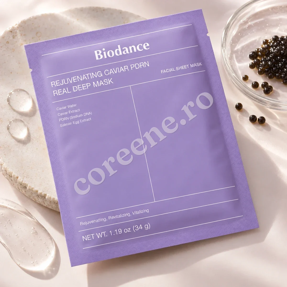 Biodance Rejuvenating Caviar PDRN Real Deep Mask, 1 mască (34 g) – fotografia 2