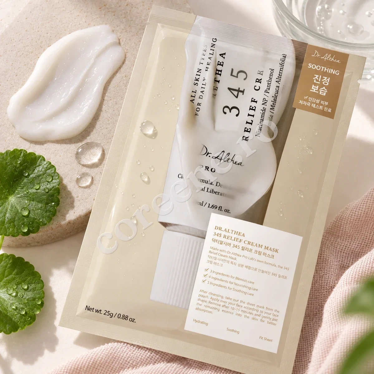 Dr. Althea 345 Relief Cream Mask, 1 mască (25 g) – fotografia 2