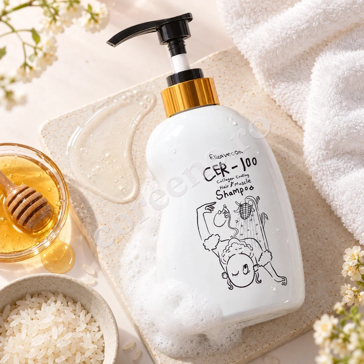 Elizavecca CER-100 Collagen Coating Hair Muscle Shampoo, 500 ml – fotografia 2