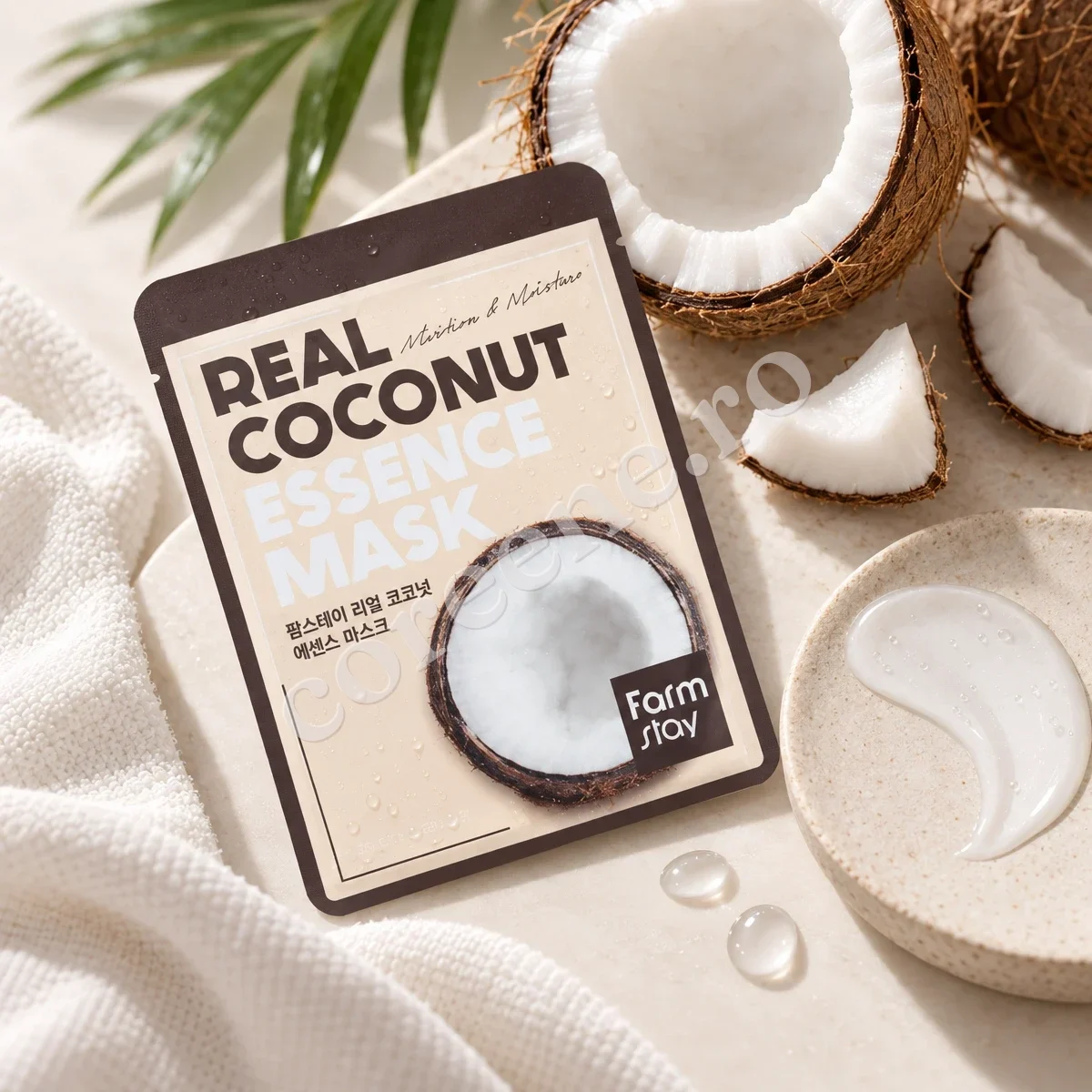 Farmstay Real Coconut Essence Mask, 1 mască (23 ml) – fotografia 2