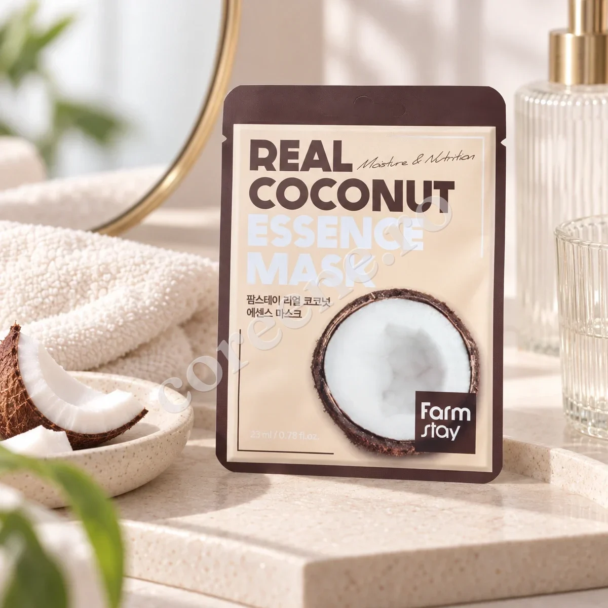 Farmstay Real Coconut Essence Mask, 1 mască (23 ml) – fotografia 3