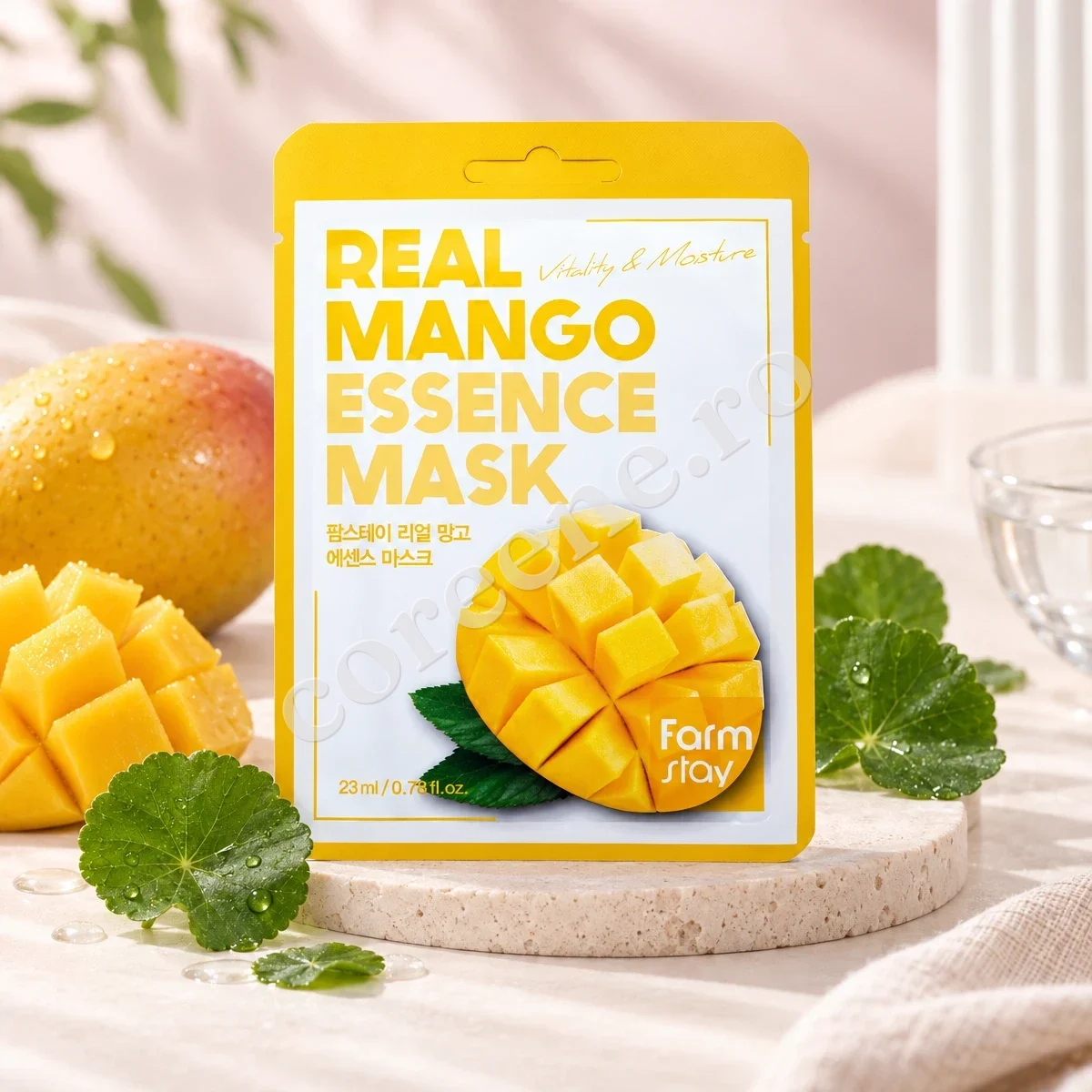 Farmstay Real Mango Essence Mask, 1 mască (23 ml) – fotografia 1