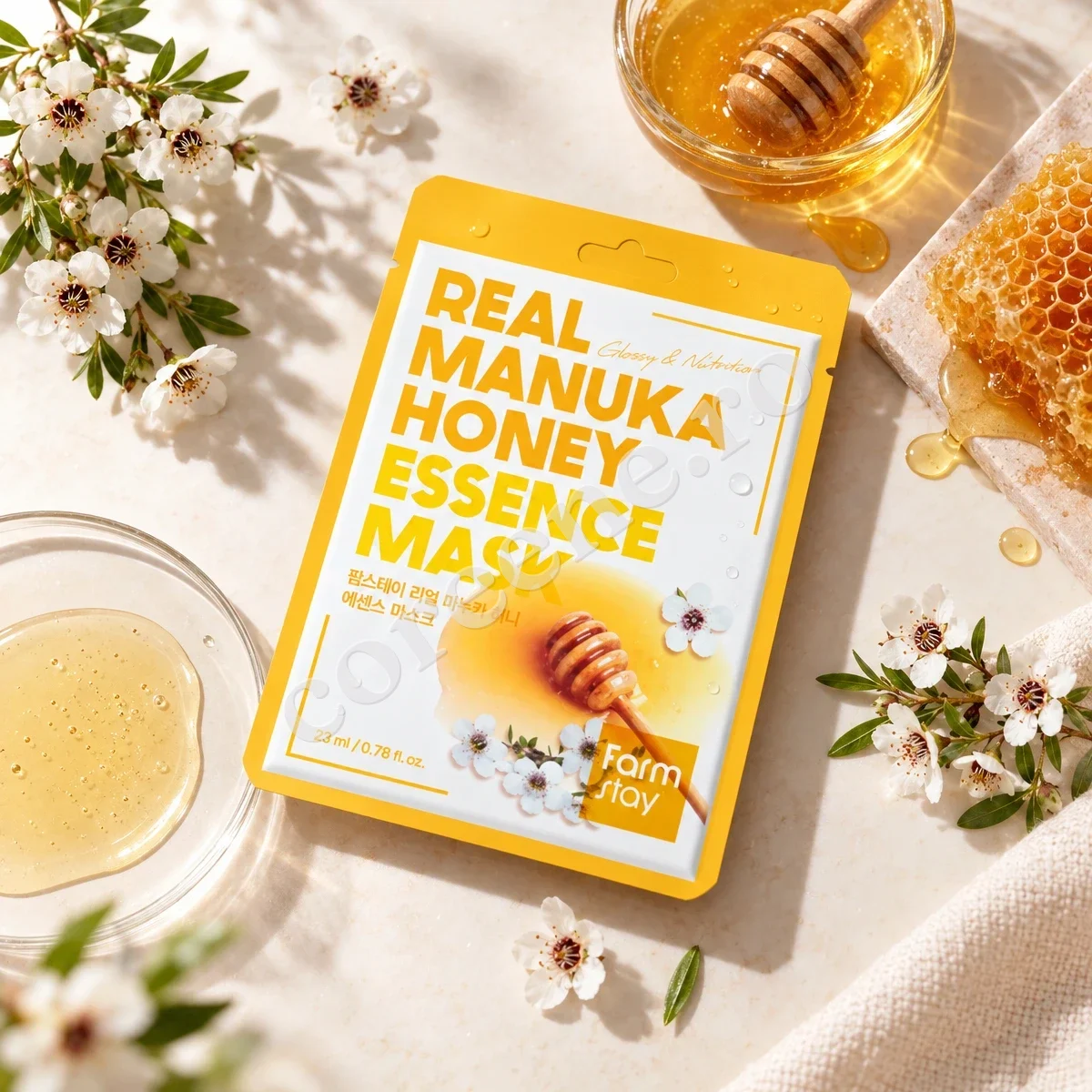 Farmstay Real Manuka Honey Essence Mask, 1 mască (23 ml) – fotografia 2