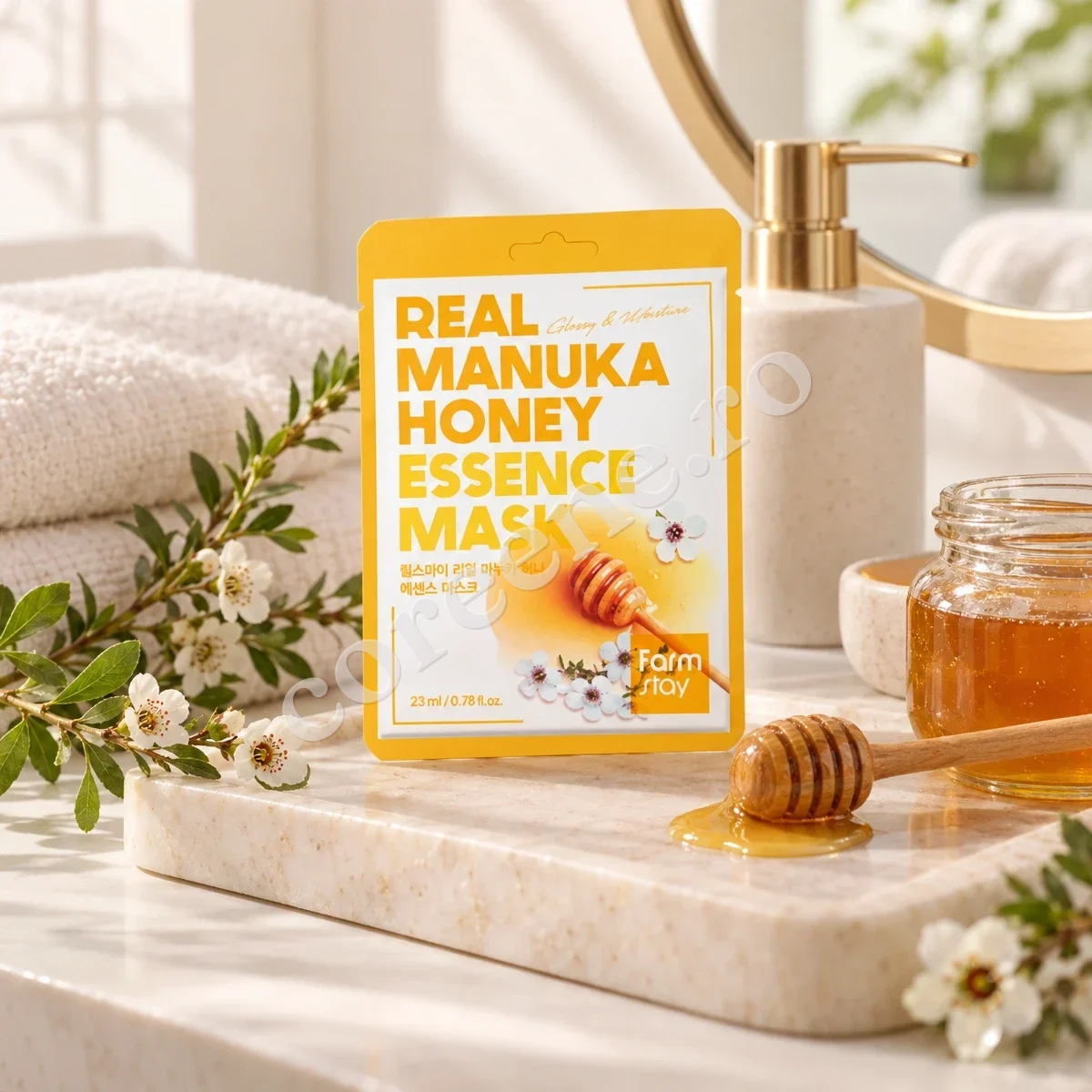 Farmstay Real Manuka Honey Essence Mask, 1 mască (23 ml) – fotografia 3