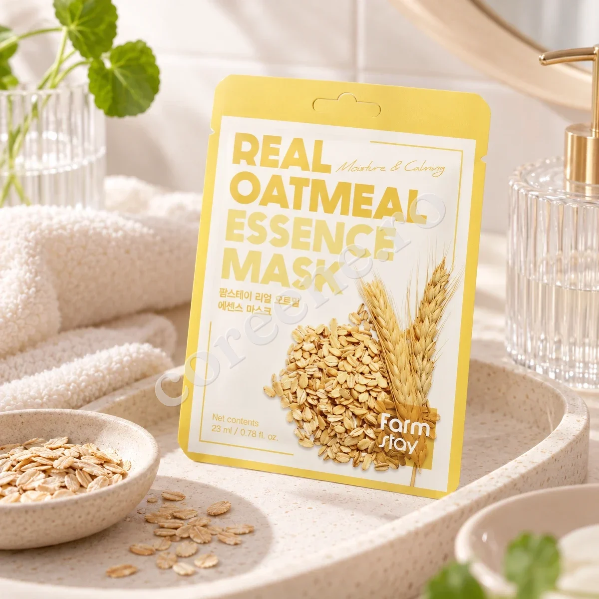 Farmstay Real Oatmeal Essence Mask, 1 mască (23 ml) – fotografia 3