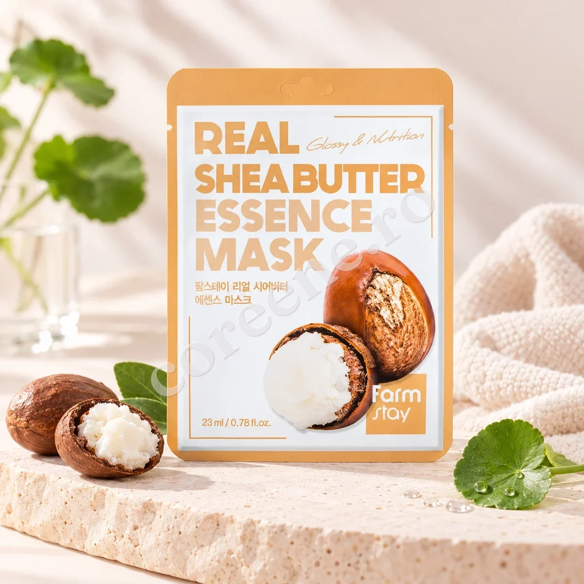 Farmstay Real Shea Butter Essence Mask, 1 mască (23 ml) – fotografia 1