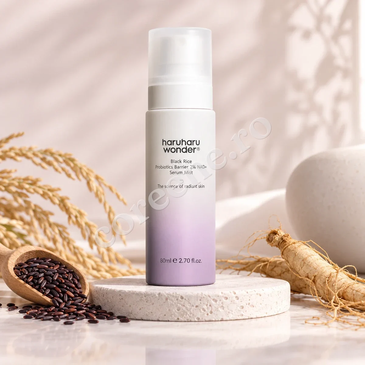 Haruharu Wonder Black Rice Probiotics Barrier 2% NAD+ Serum Mist, 80 ml – fotografia 1