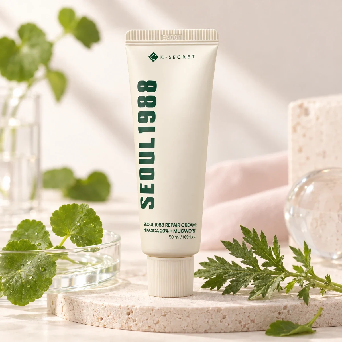 K-Secret Seoul 1988 Repair Cream: Niacica 20% + Mugwort, 50 ml – fotografia 1