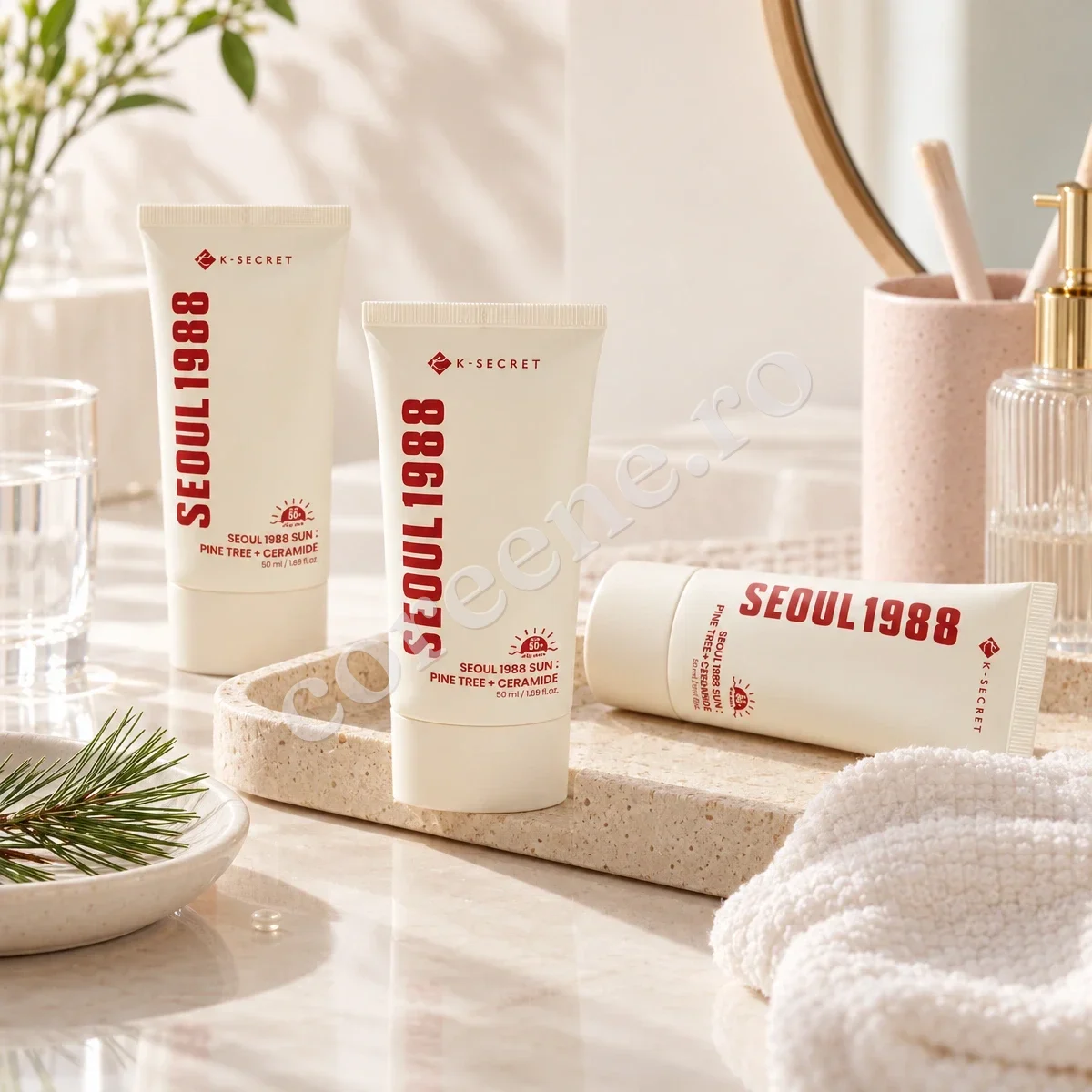 K-Secret Seoul 1988 Sun: Pine Tree + Ceramide SPF50+ PA++++, 50 ml – fotografia 3