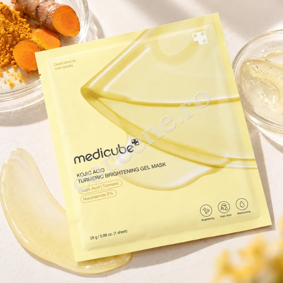 Medicube Kojic Acid Turmeric Brightening Gel Mask, 1 mască (28 g) – fotografia 2
