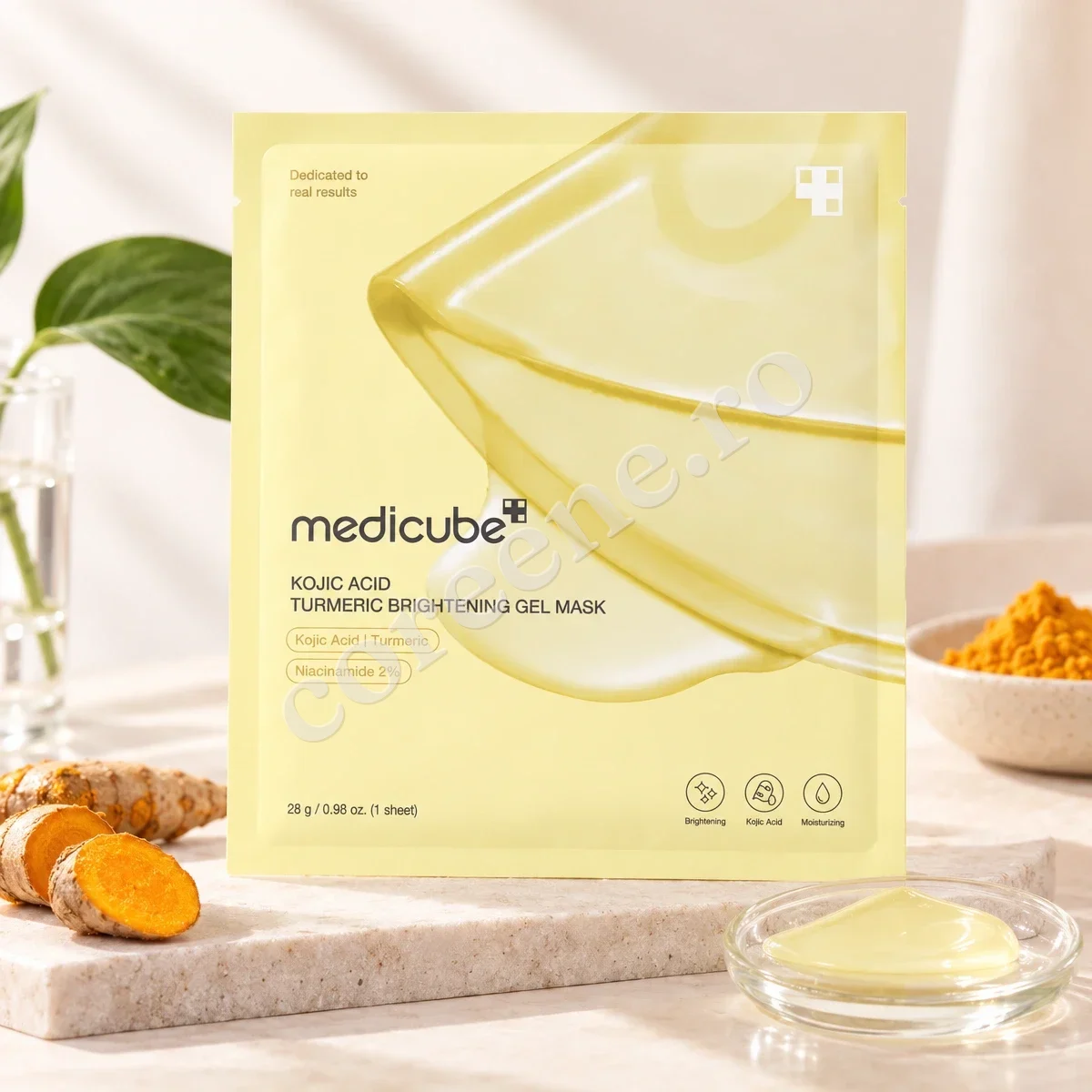 Medicube Kojic Acid Turmeric Brightening Gel Mask, 1 mască (28 g) – fotografia 1