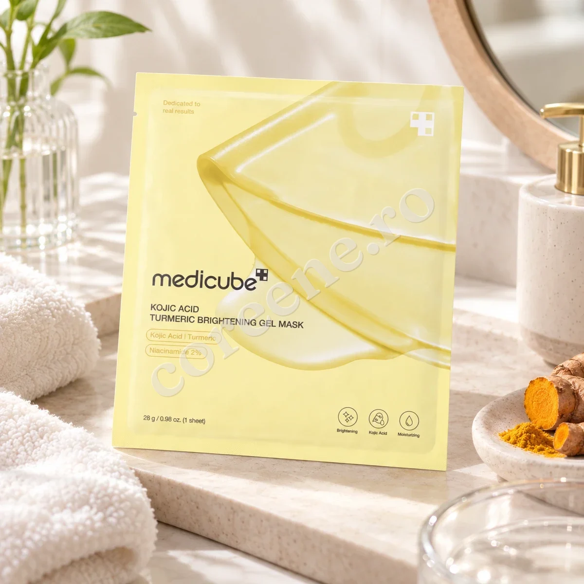 Medicube Kojic Acid Turmeric Brightening Gel Mask, 1 mască (28 g) – fotografia 3