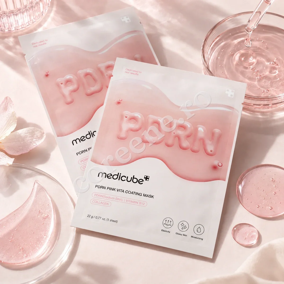 Medicube PDRN Pink Vita Coating Mask, 1 mască (22 g) – fotografia 2
