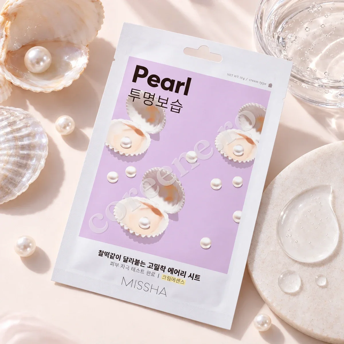 Missha Airy Fit Sheet Mask Pearl, 1 mască (19 g) – fotografia 2