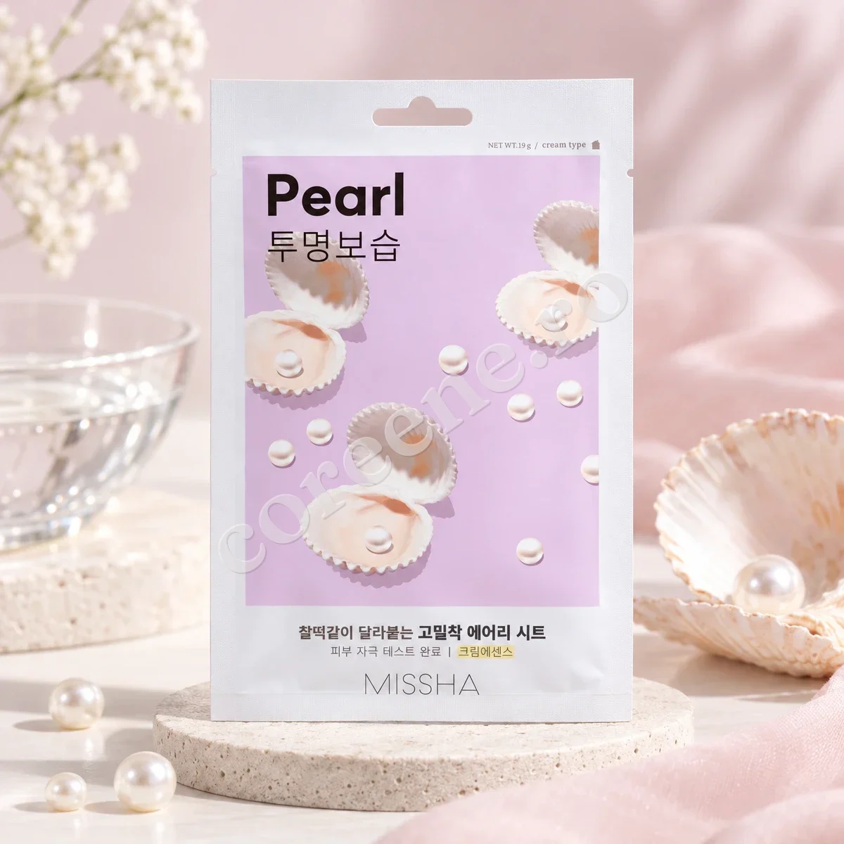 Missha Airy Fit Sheet Mask Pearl, 1 mască (19 g) – fotografia 1