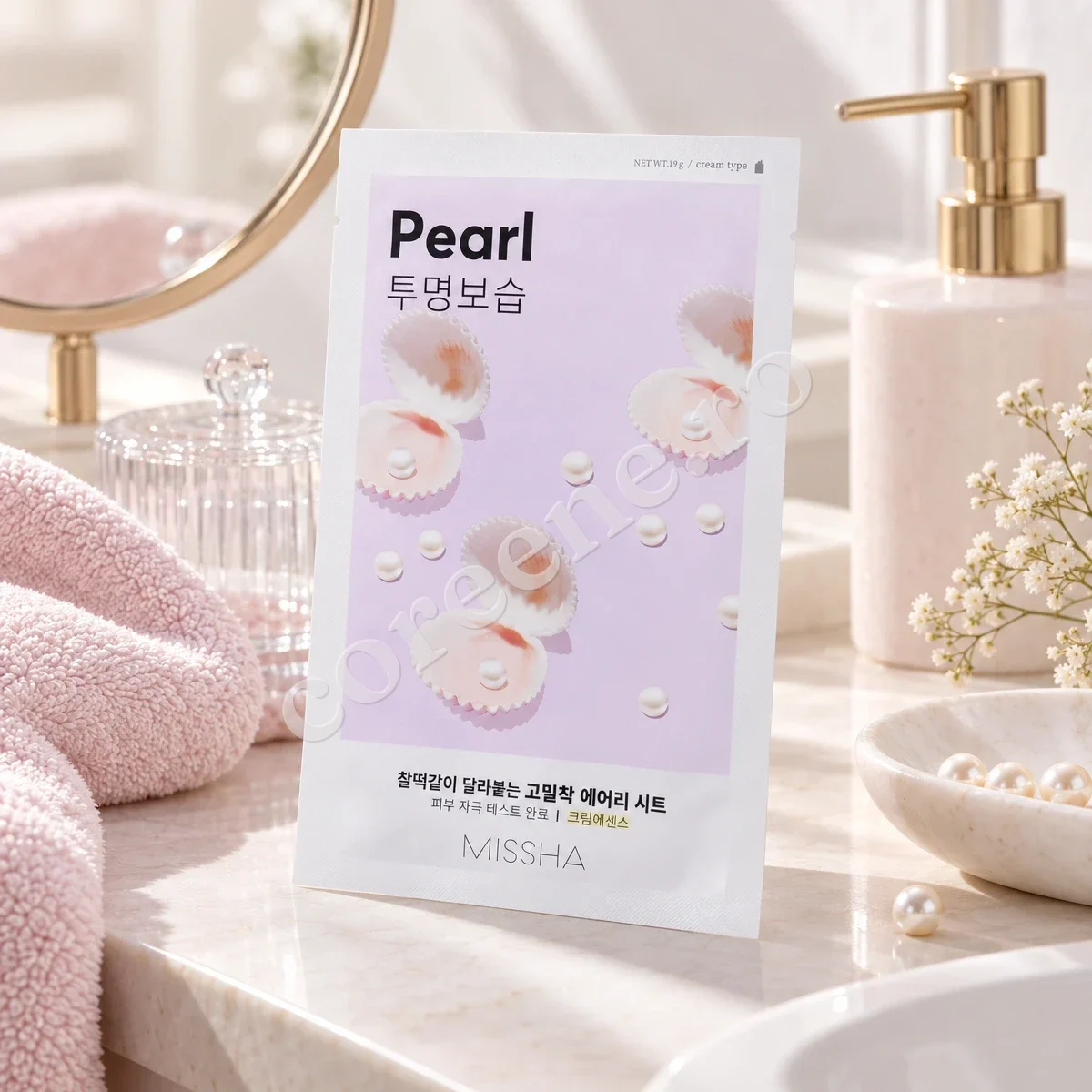 Missha Airy Fit Sheet Mask Pearl, 1 mască (19 g) – fotografia 3